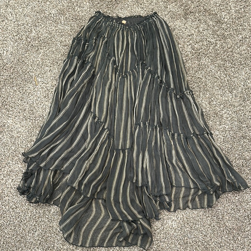 FREE PEOPLE Ember Striped Midi Skirt - Picture 5 of 6